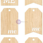 Prima All About Me TAG ME Wood Embellishments 6pc