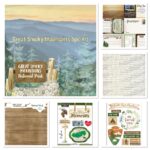 Scrapbooksrus GREAT SMOKY MOUNTAINS KIT 12"x12" Scrapbook Paper Stickers 5pc