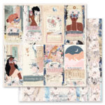 Prima Indigo Collection DOCUMENTED 12"X12" Scrapbook Paper