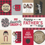 Simple Stories Plaid Dad 3x4 & 4x6 ELEMENTS 12x12 Scrapbook Paper - Image 2