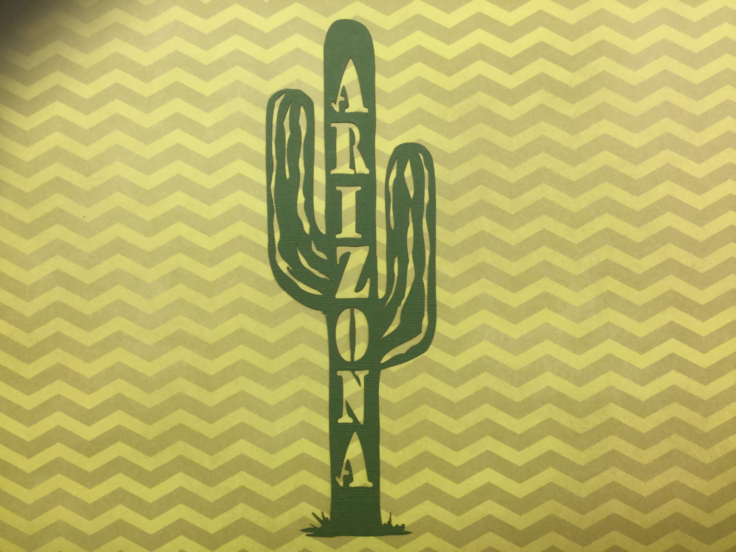C4A68BD0-9138-461B-B59B-6BD2E2859607.jpeg Laser Cut ARIZONA CACTUS Green Desert Diecut - Image 1