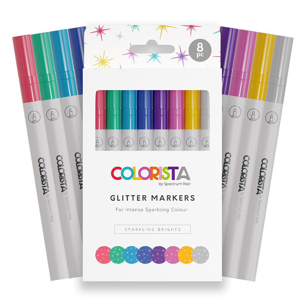 C4AA62B4-633B-455B-88F1-4594FD8A615B.jpg Colorista by Spectrum Noir SPARKLING BRIGHTS Glitter Markers - Image 1