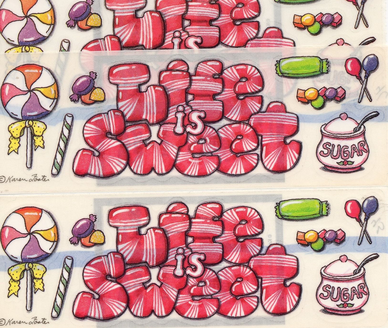 C52B96F5-E213-486E-8071-D5144C58AF79.jpeg Karen Foster LIFE IS SWEET Stickers 12pc - Image 1