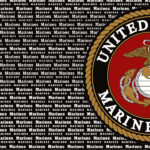 MARINE VALUES Left Emblem 12"X12" Scrapbook Paper