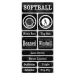 SOFTBALL Heart Pride Love Scrapbook Kit 7pc - Image 5
