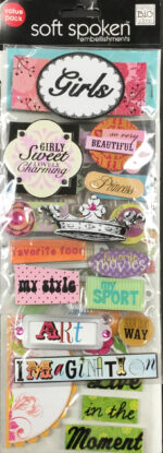 Me & My Big Ideas SOFT SPOKEN Embellishments Value Pack