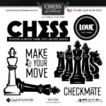 Scrapbooksrus CHESS KIT 12"x12" Scrapbook Paper Stickers 3pc - Image 3