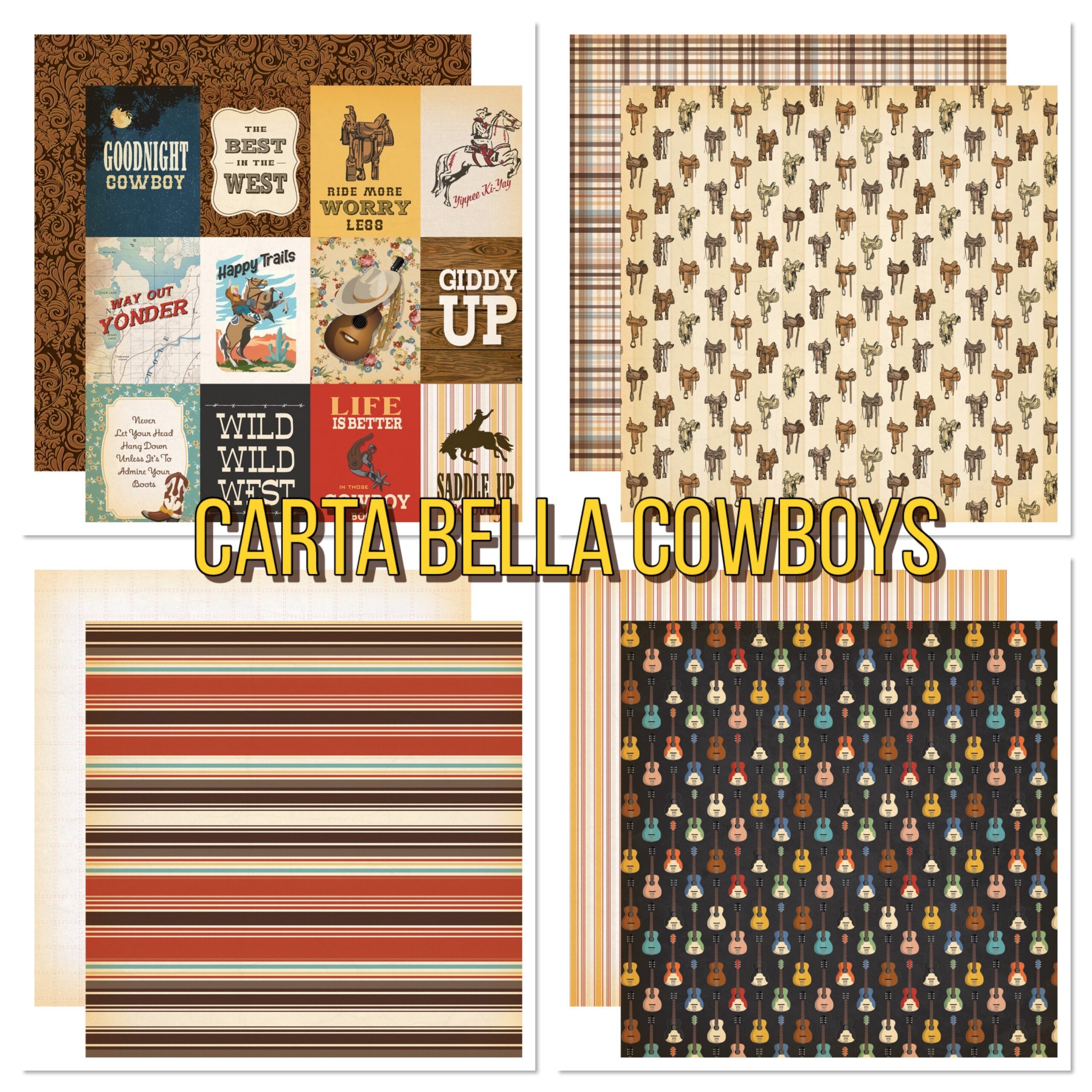 C682FA15-F8D2-476E-8C6B-1D4DECCDA885.jpg Carta Bella COWBOYS 12"X12" Scrapbook Paper - Image 1