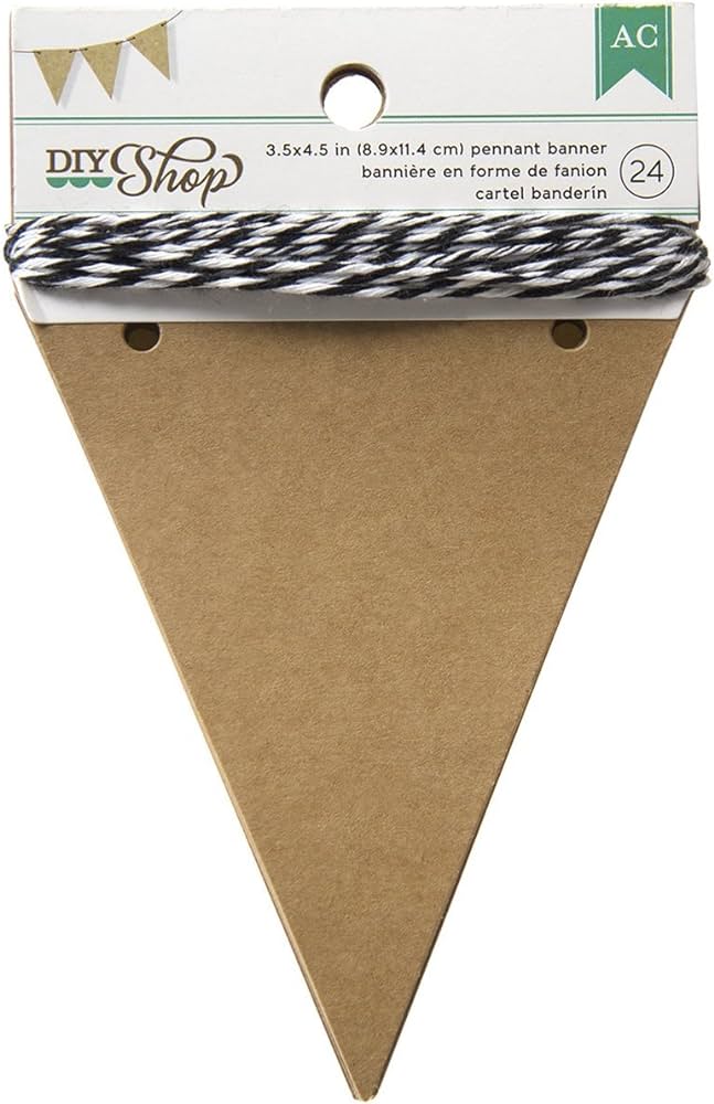C6CEE590-1836-464B-8DC1-B2591D9B364A.jpg American Crafts DIY Shop Party PENNANT BANNER Kraft - Image 1