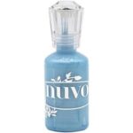 Nuvo Crystal Drops METALLIC BLUE ICE 3D Gloss Enamel Dots 1oz