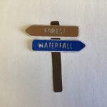 DieCut HIKING SIGN POST Forest Lake Mountain Waterfall Canyon Die Cuts - Image 20