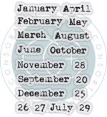 Craft Consortium JOURNAL MONTHS Clear Photopolymer Stamps - Image 2
