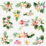 VACAY PALM TREE & FLOWERS 12"X12" Scrapbook Paper - Image 3