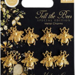 Craft Consortium TELL THE BEES Bumblebee Metal Charms 8pc