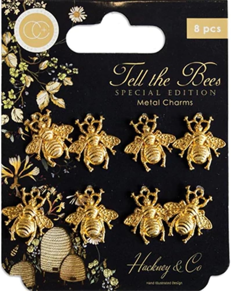 C97E5F92-D760-4568-B2E7-892375F660FA.jpg Craft Consortium TELL THE BEES Bumblebee Metal Charms 8pc - Image 1