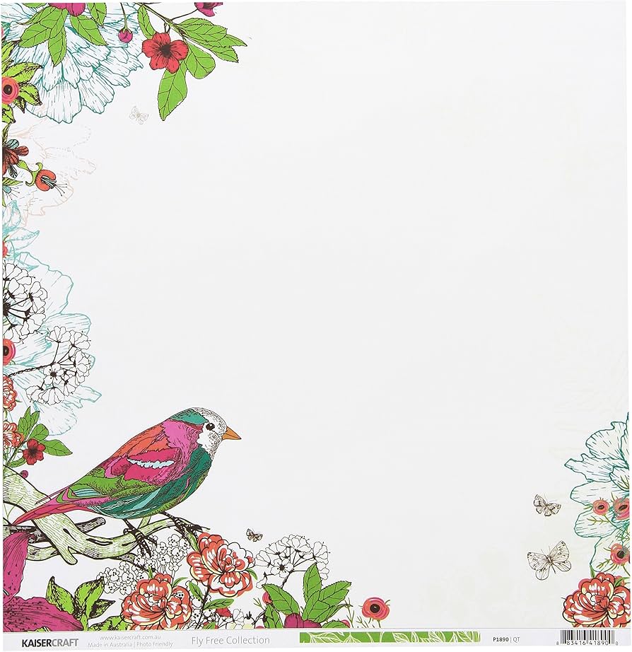 C98586F4-4036-495F-ABFE-C1FC04EAF9D2.jpg Kaisercraft Fly Free QT 12"X12" Scrapbook Paper - Image 1