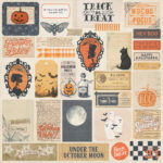 Photoplay Halloween Junque OCTOBER MOON 12X12 Scrapbook Paper - Image 2