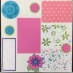 Premade Pages $5.00 SUMMER FLOWERS (2) 12"X12" Scrapbook Pages - Image 2