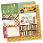 Simple Stories School Rocks! 4x6 HORIZONTAL ELEMENTS 12x12 Scrapbook Paper