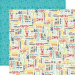 Echo Park Little Man WORDS 12"x12" Paper
