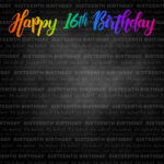 NEON 16th BIRTHDAY DS 12"X12" Scrapbook Paper - Image 2