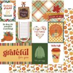 Photoplay Autumn Greetings HAPPY FALL 12X12 Scrapbook Paper