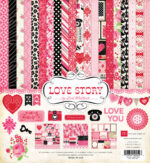 Echo Park LOVE STORY 12”x12” 13pc COLLECTION KIT