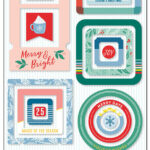Pinkfresh Studio HAPPY HOLIDAYS CHIPBOARD FRAMES 27pc