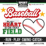 Scrapbook Customs BASEBALL LOVE Sport Stickers