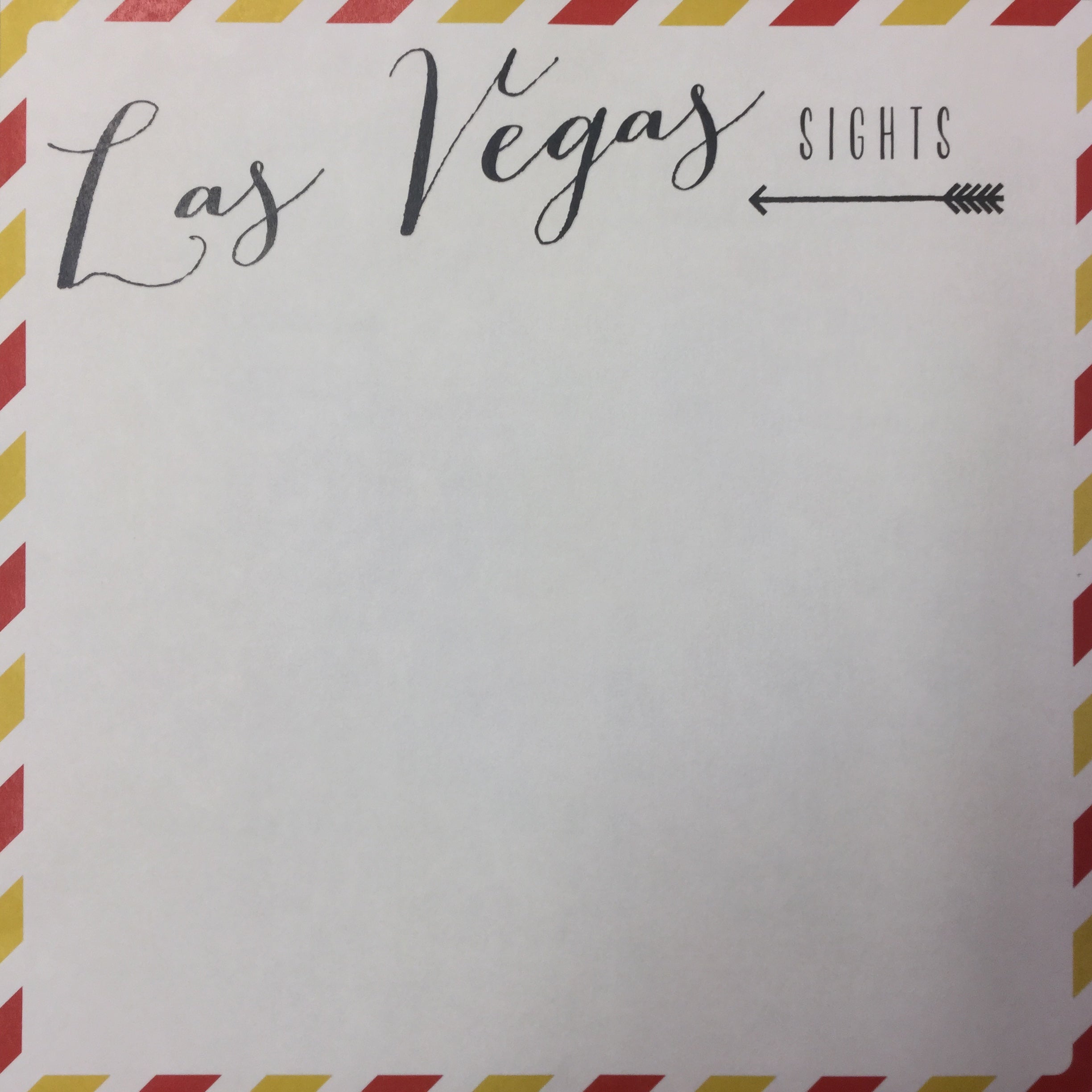 CB933B32-A887-4277-B752-B81B3CB17855.jpeg LAS VEGAS SIGHTS Mail Arrows 12"X12" Scrapbook Paper - Image 1