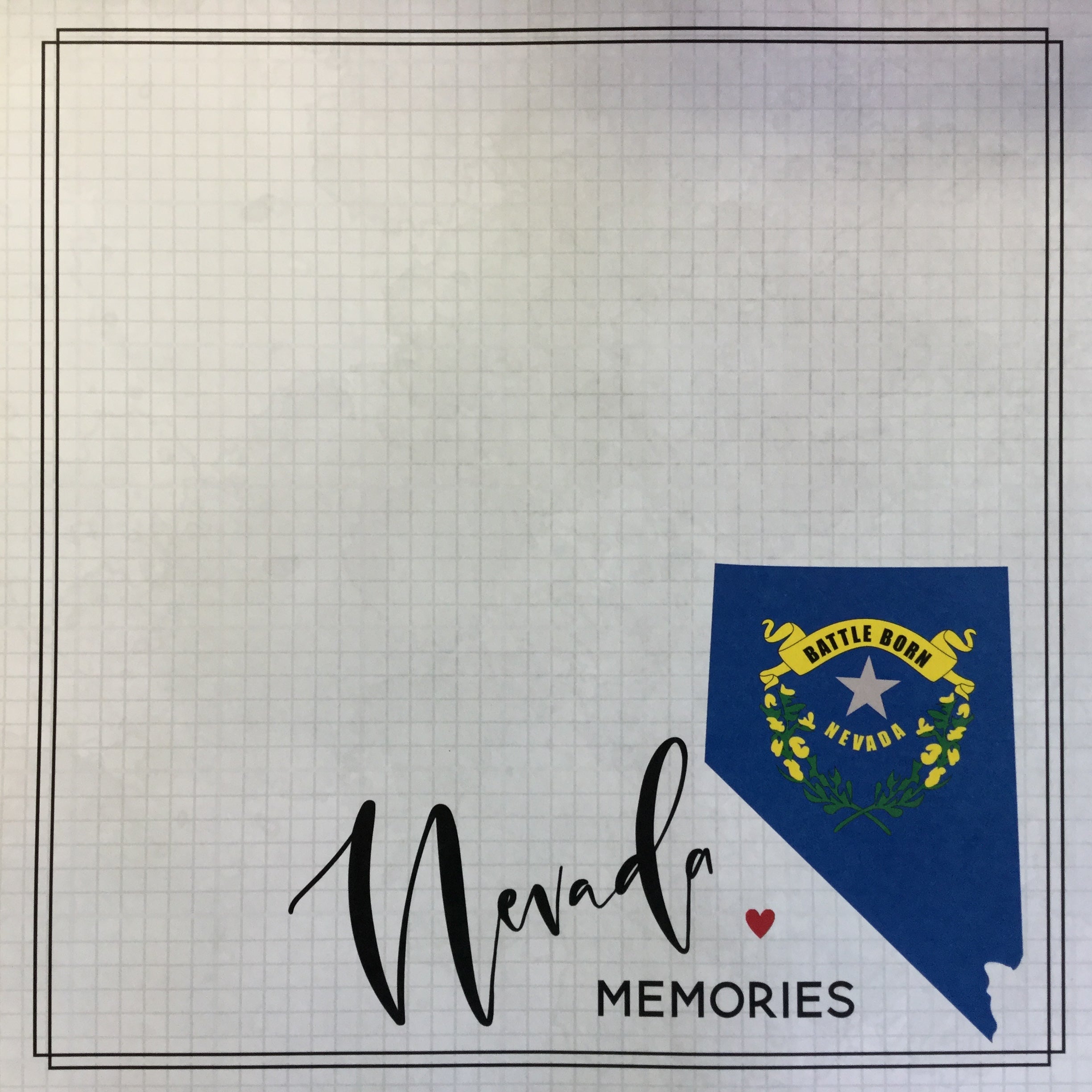 CBA8D436-68AD-4E9F-B0EA-7181998D10D2.jpeg NEVADA ADVENTURE FLAG 12"X12" Custom Travel Paper - Image 1