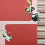 Premade Pages WHITE DOTS & STRIPES 12"X12" Scrapbook Page