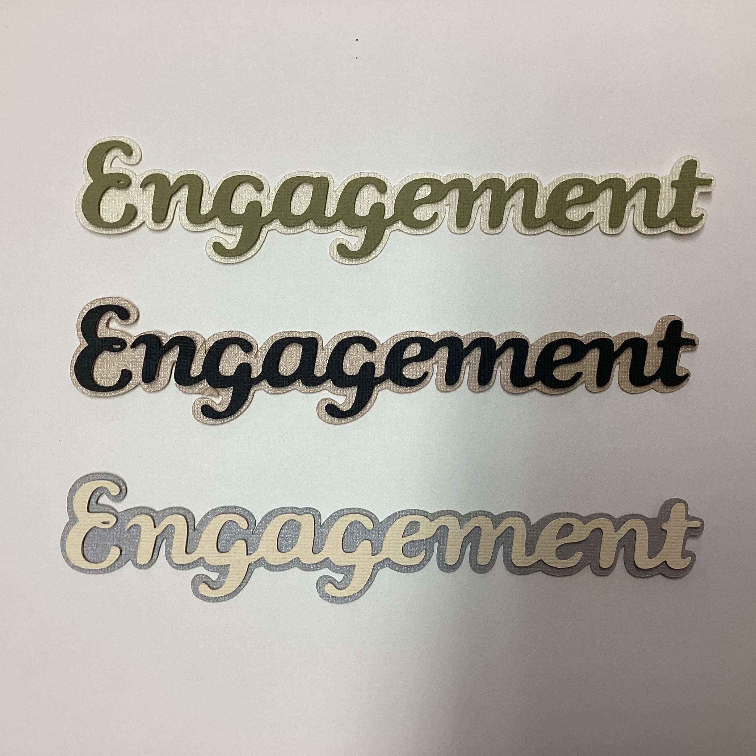 CE09D626-AA58-4357-AAF0-652E3E5348BE.jpg ENGAGEMENT 3D Scrapbook Die Cut Embellishment - Image 1