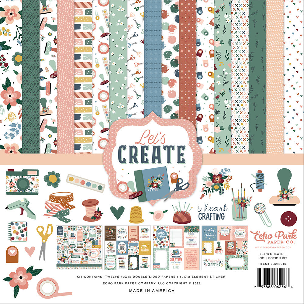 CF4021D7-4FB1-4E25-935A-215C7EE051DD.jpg Echo Park LET’S CREATE 12"x12" Scrapbook Collection Kit - Image 1
