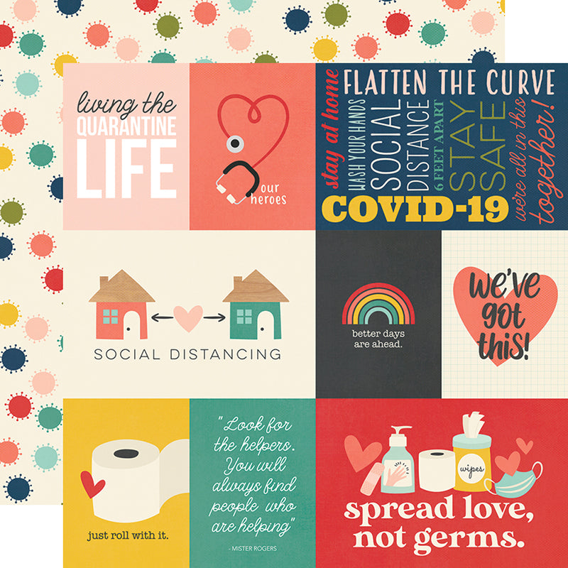 CF53EC67-A65D-448C-9C43-11739DE6BDAD.jpg Simple Stories Quarantined QUARANTINE LIFE 12x12” Scrapbook Paper - Image 1