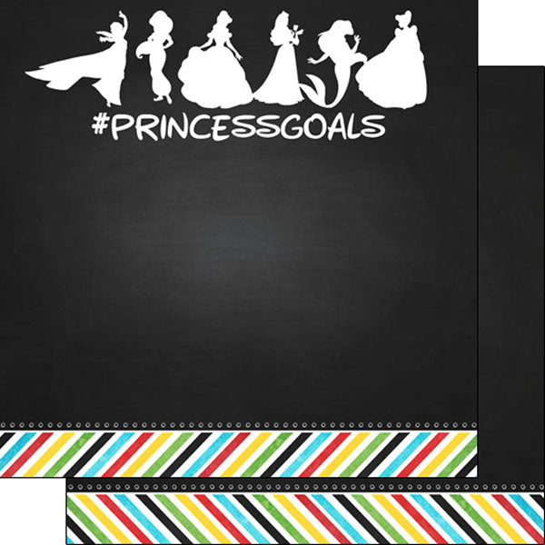 CFDA01F4-F0A6-4563-A9A0-A4EF1CB91DD7.jpg Magical PRINCESS GOALS 12"X12" Scrapbook Paper - Image 1