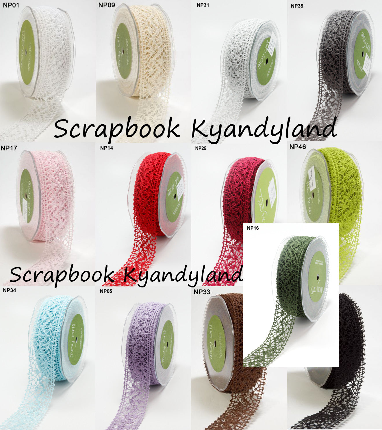 CROCHET_set.jpg May Arts 1.5" CROCHET RIBBON 1 yard yd - Image 1