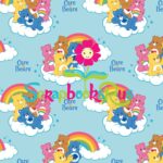 Care Bears RAINBOW AQUA 12"x12" Cartoon Scrapbook Paper