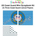 Coast Guard 3pc Mini Kit 12"X12" Scrapbook Customs 9pc