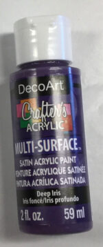 DecoArt Crafter's Acrylic DEEP IRIS Multi-Surface Satin Acrylic Paint 2oz