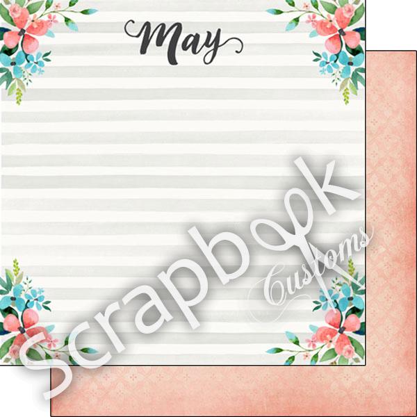 D049669F-8BDA-4660-B960-1A5A628A1AB4.jpeg MAY MEMORIES 12"X12" Scrapbook Customs Paper - Image 1