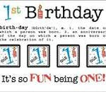 SRM Say It With Stickers FIRST BIRTHDAY Sticker 1pc