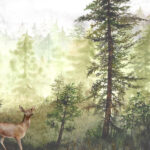 Scrapbook Customs DEER DS Watercolor 12"X12" Paper - Image 3