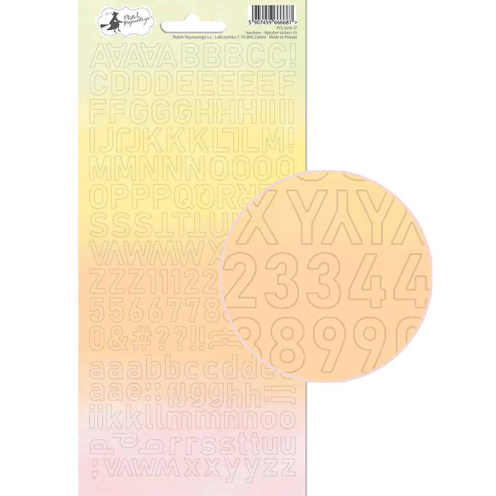 D0B3AB8C-B260-410C-A810-4E0C3F2C14A6.jpg P13 SUNSHINE Alphabet Cardstock Stickers - Image 1