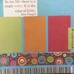 Premade Page COLOR OF LOVE (1) 12"x12" Scrapbook