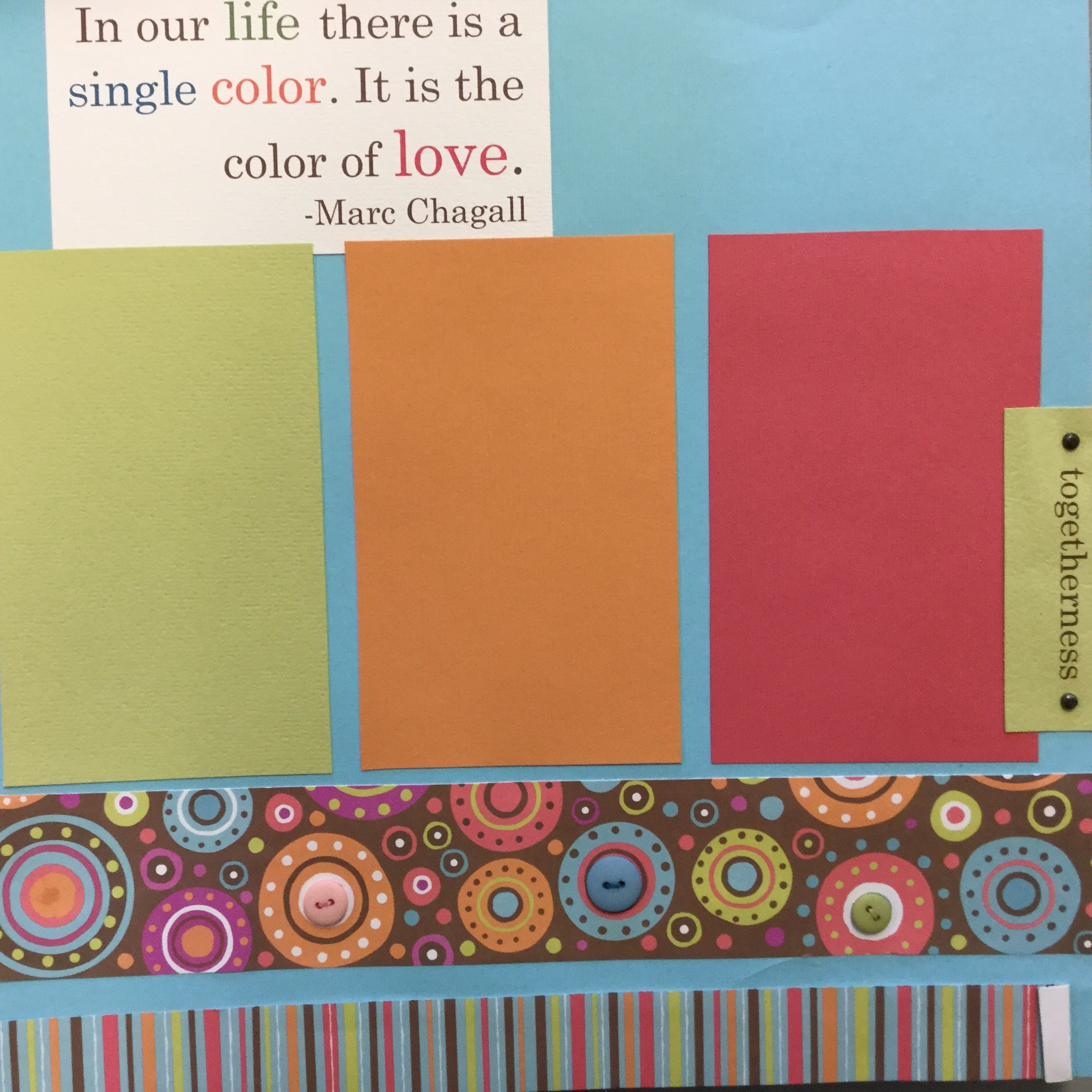 D0C945EE-ADAB-48F4-A34D-6B0CDEC123FD.jpg Premade Page COLOR OF LOVE (1) 12"x12" Scrapbook - Image 1