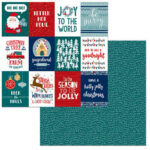 Bo Bunny Fa La La  BE MERRY 12"X12" Cardstock Paper