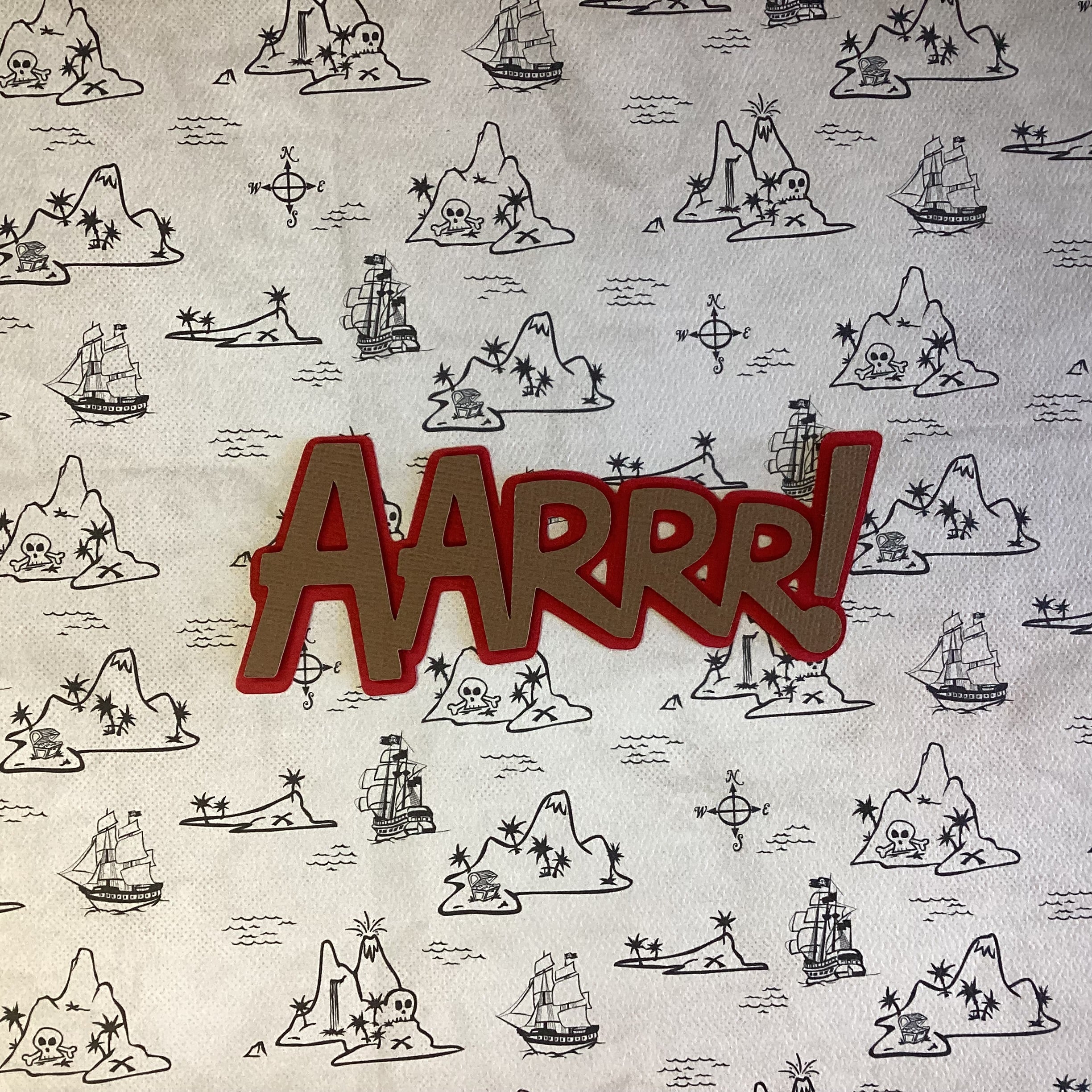 D219DA33-D99E-4AE1-B0F5-45B98BC40DE2.jpg AARRR! Pirate Diecut 3D Scrapbook Die Cut Embellishment - Image 1