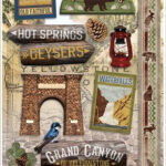 Paper House YELLOWSTONE Cardstock Stickers 17pc