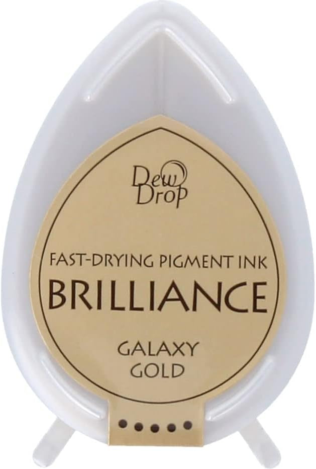 D50EF904-C08C-4287-9ABE-381473678AAA.jpg Brilliance Dew Drop Pigment Ink GALAXY GOLD 1pc Pad - Image 1